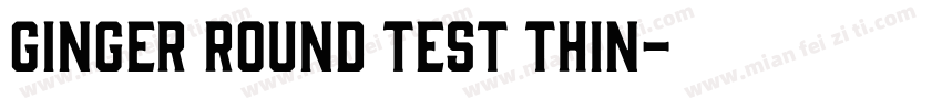 Ginger Round Test Thin字体转换